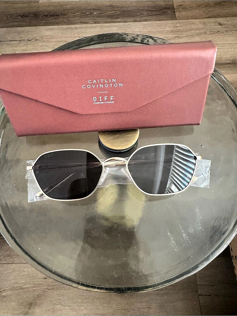 Caitlin Covington Sunglasses Gold & Black NWT